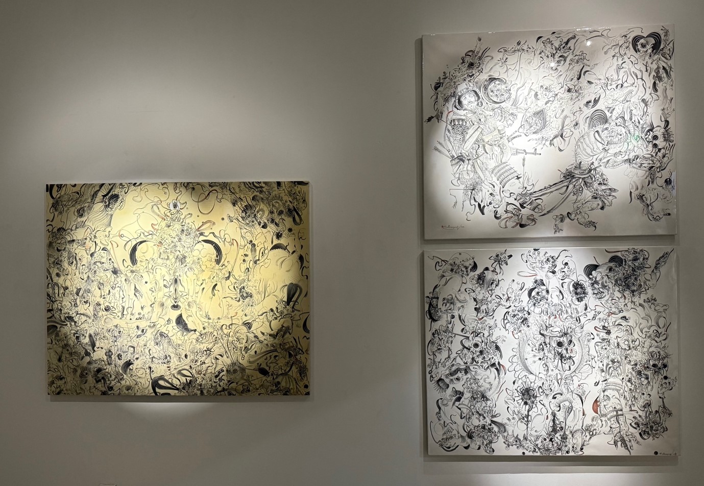 Seven /series/ (2025) watercolor cotton, 110x140cm